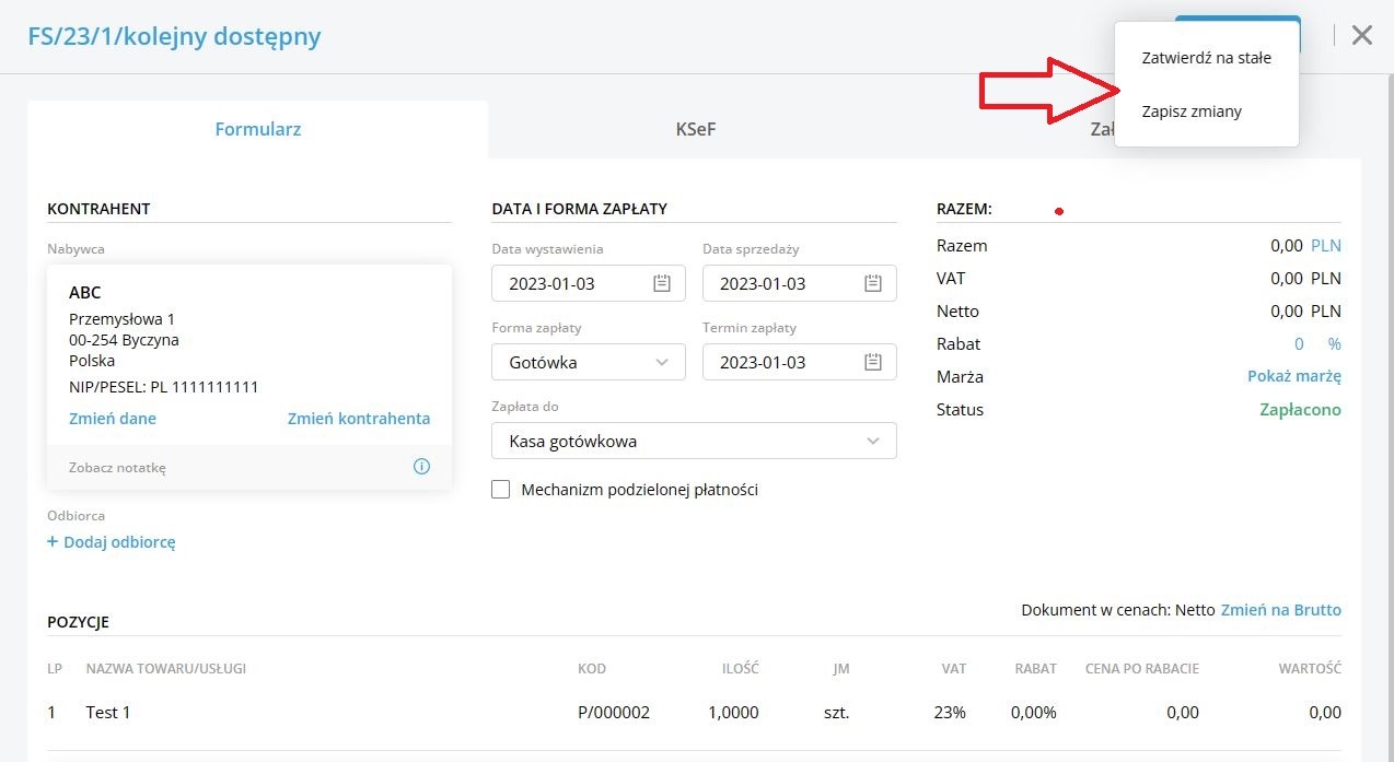 zatwierdzanie dokumentu z bufora w Comarch betterfly