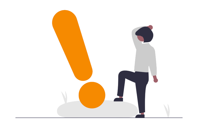 grafika z wykrzyknikiem