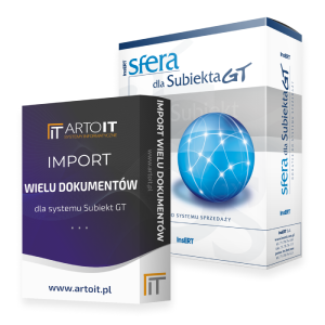 pudełko pakiet sfera subiekta GT import wielu dokumentów