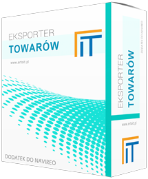Pudełko programu navireo eksporter towarów
