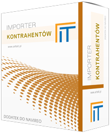 Box programu navireo import kontrahentów z excela