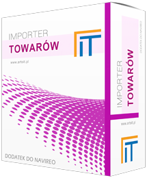 Box dodatku do navireo import towarów z excela i csv