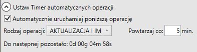 timer modułu do automatycznego aktualizowania i importowania kontrahentów do Subiekta nexo PRO