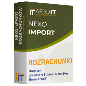 Pudełko programu Import Rozrachunków - Subiekt nexo PRO