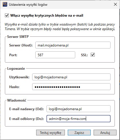  konfigurator wysyłki maili z logami