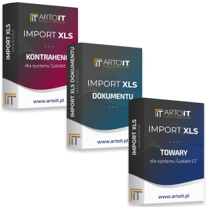 pudełko pakiet import towarów, klientów i dokumentu